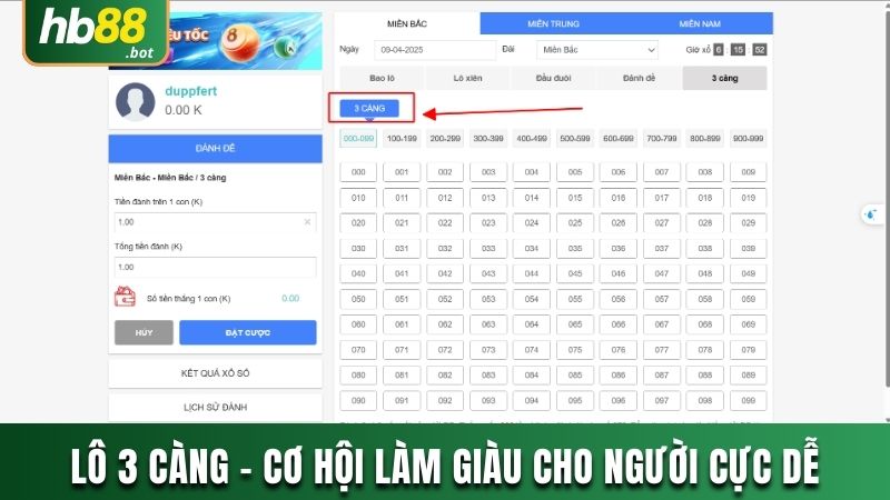 LÔ 3 CÀNG - CƠ HỘI LÀM GIÀU CHO NGƯỜI YÊU THÍCH SỐ HỌC 5 LÔ 3 CÀNG